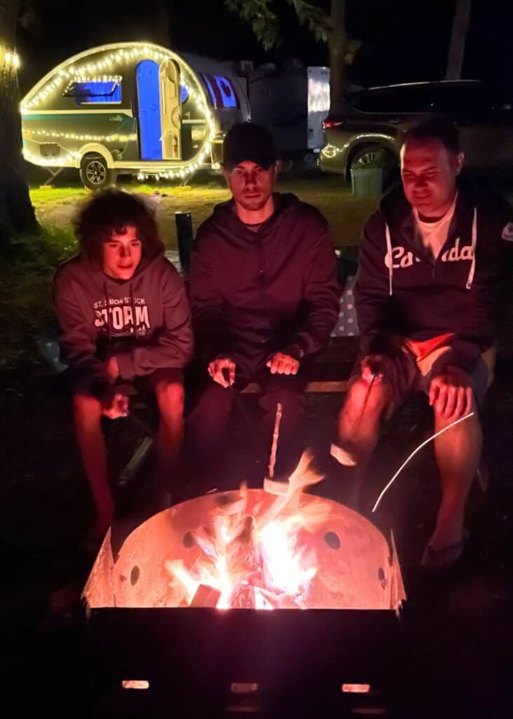 Campfire at McCrae Point Provincial Park
