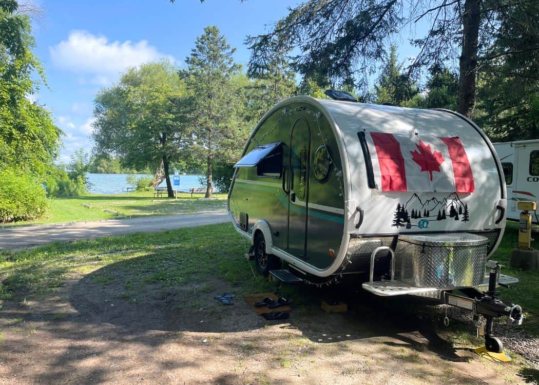 Nellie in a Pull-Through Campsite