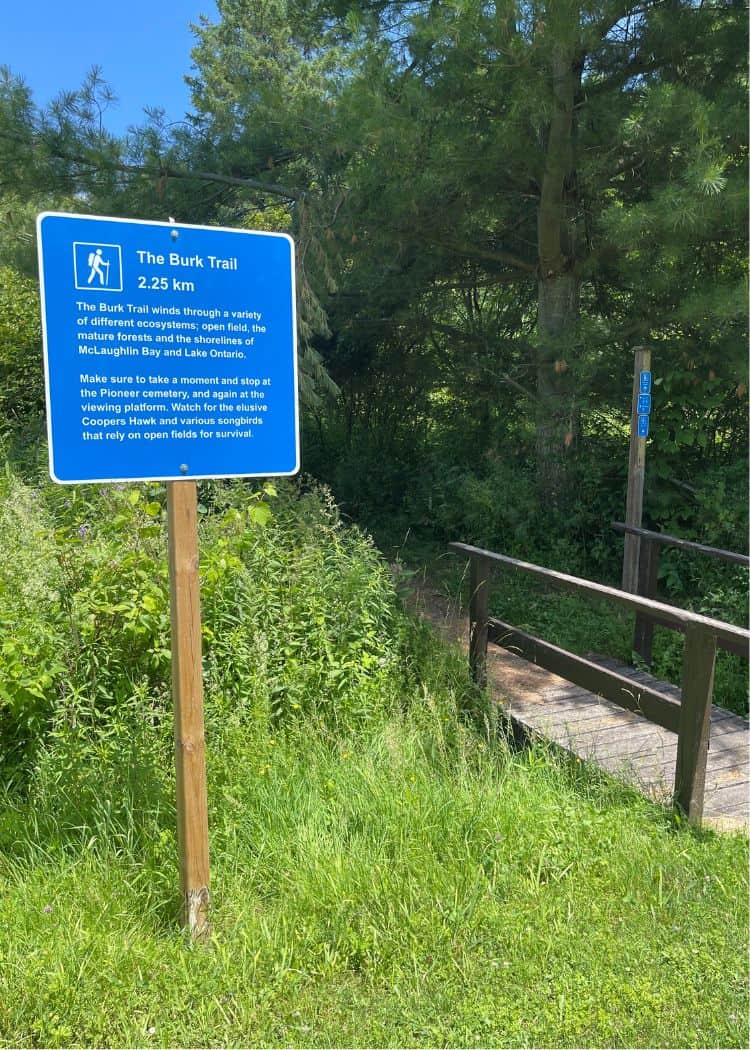 Darlington Provincial Park - The Burk Trail entrance