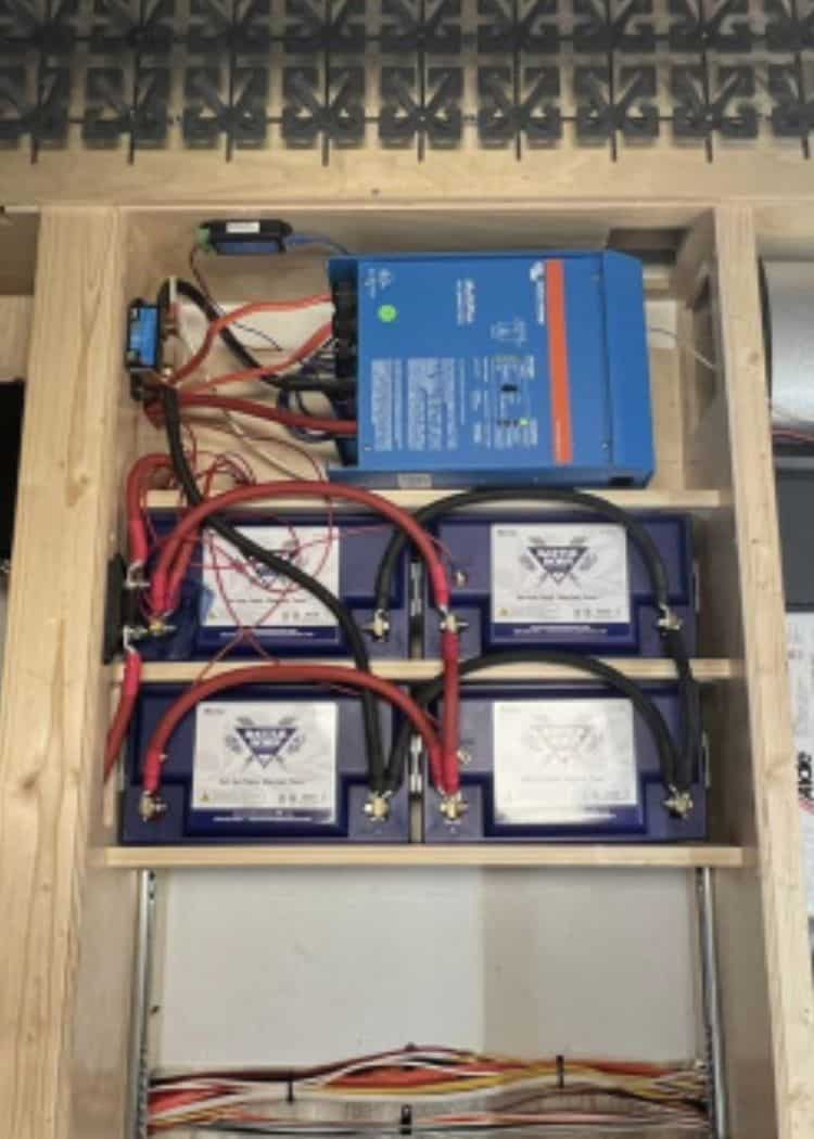Teardrop Trailer - Batteries installed under bed