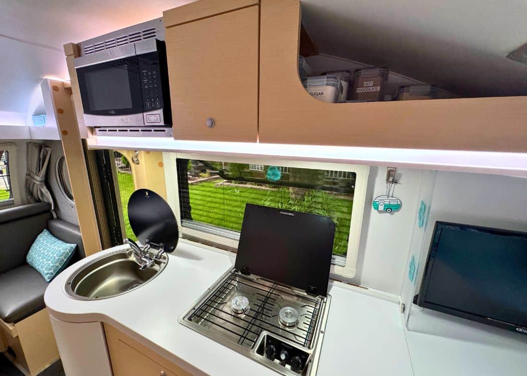 Nellie - Galley showing sink and stove
