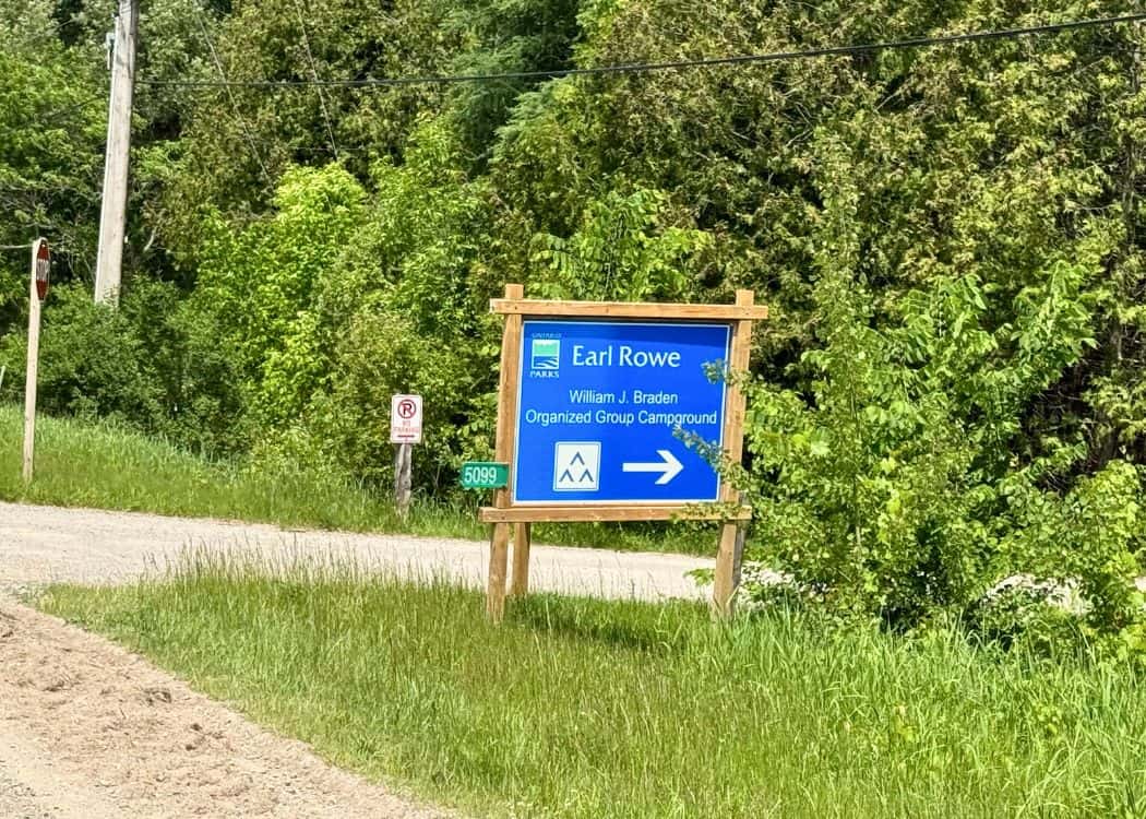 Earl Rowe - Group Camping Sign