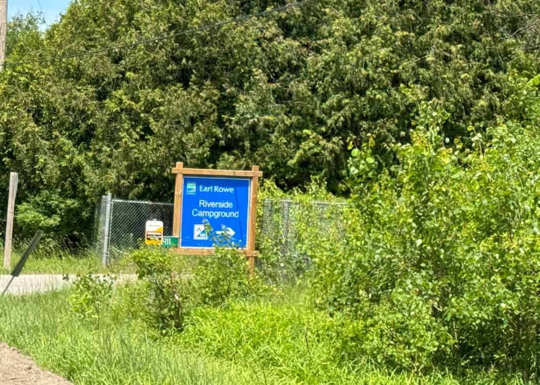 Earl Rowe - Riverside Campground Sign