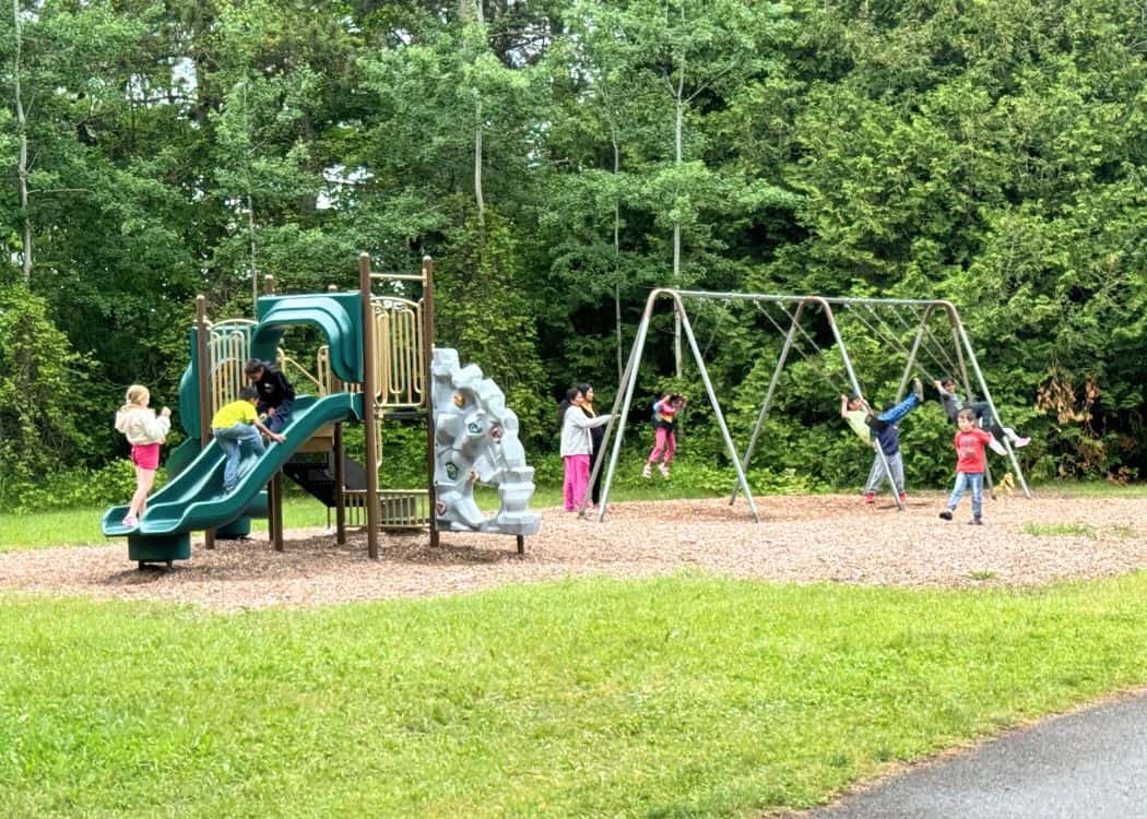 Earl Rowe - Swing set in Riverside Campground