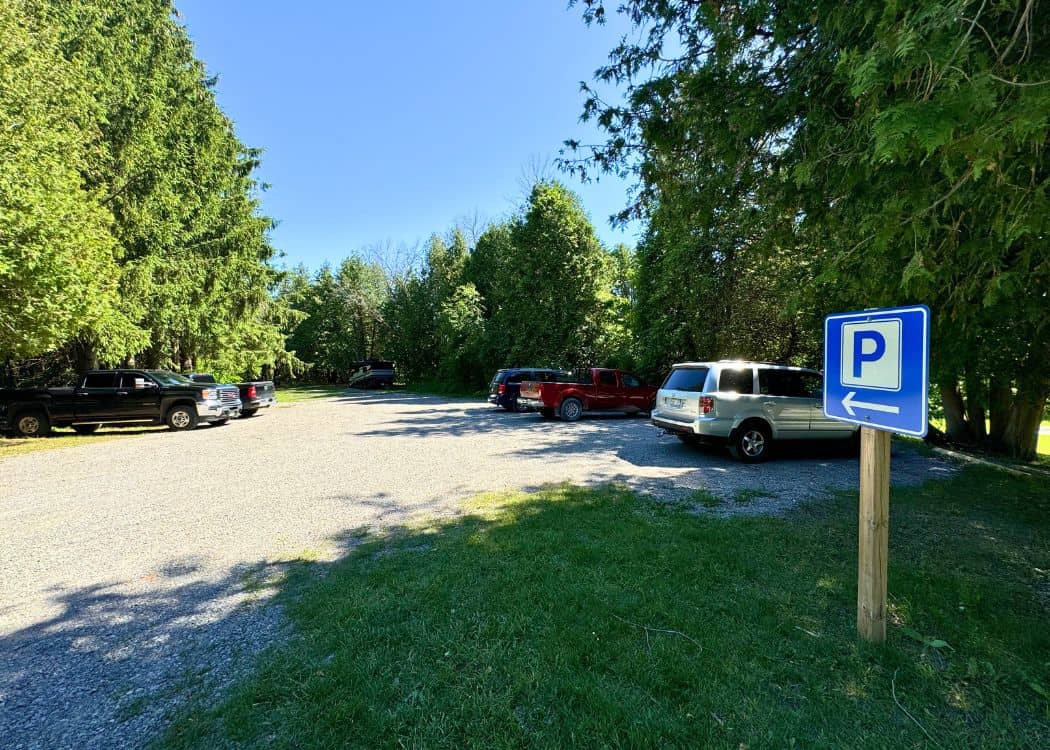 Emily Provincial Park - Parking by the Campground Beach