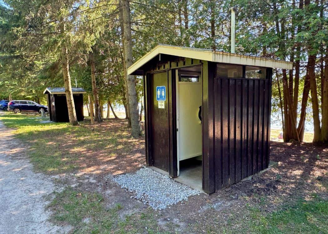 Emily Provincial Park - Vault Toilets by the Beach