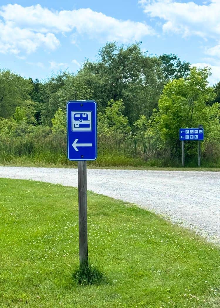 Rock Point - Dump Station Sign