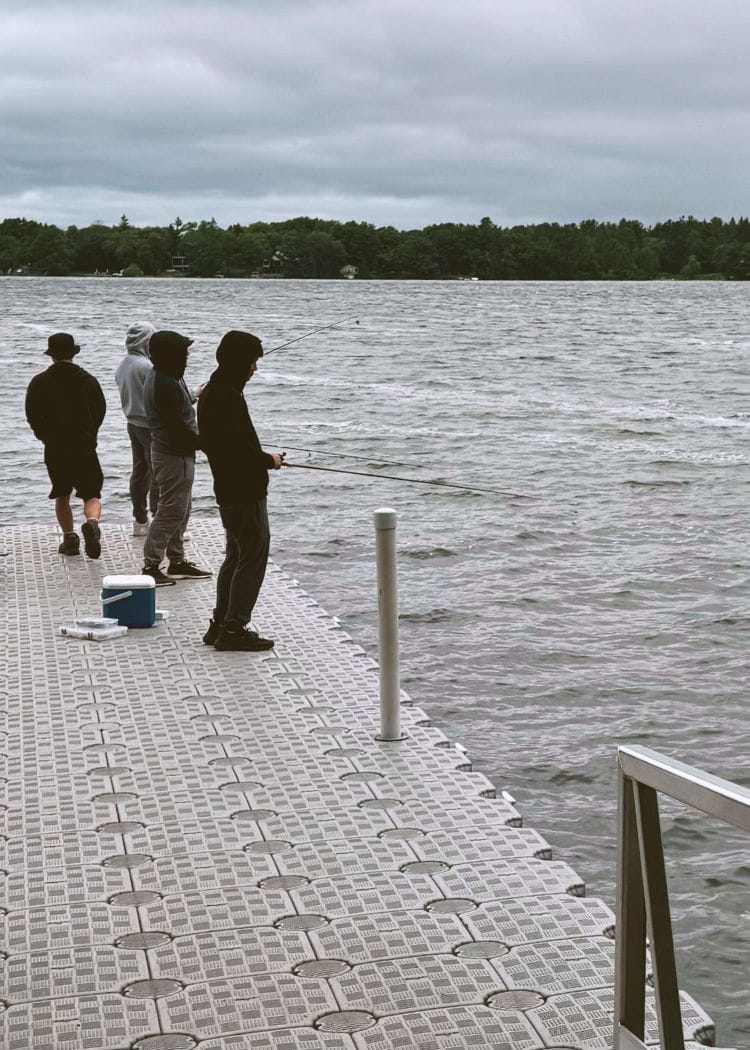Bass Lake Provincial Park - Fishing at the pier