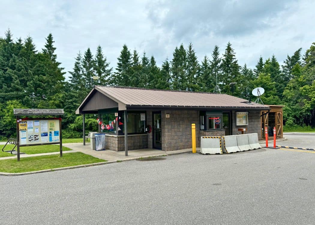Bass Lake Provincial Park - Water tap at the recycling area
