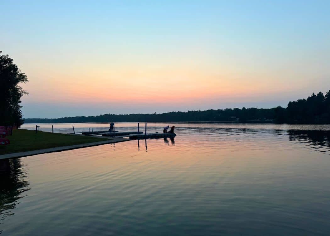 Silver Lake Provincial Park - Boat launch area at sunset