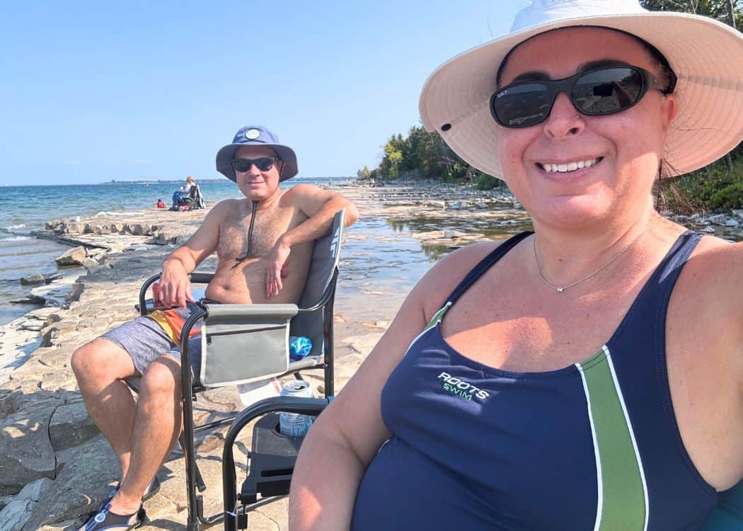 Craigleith Provincial Park - John and I at the beach