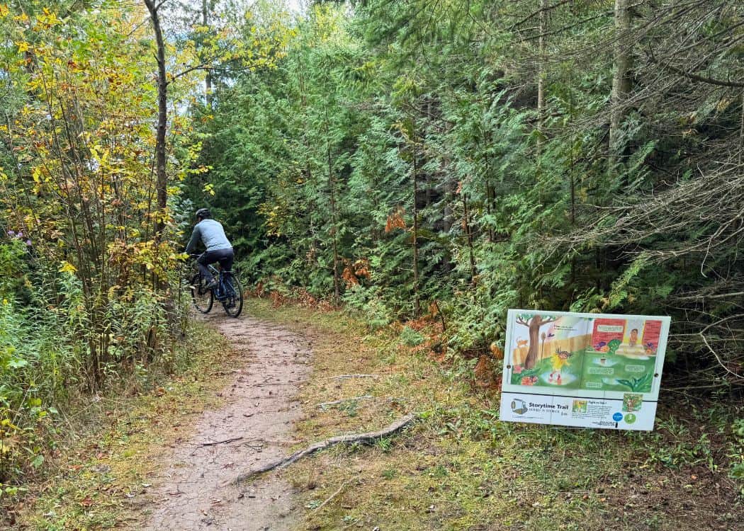 Point Farms Provincial Park - Biking on the Storybook Trail