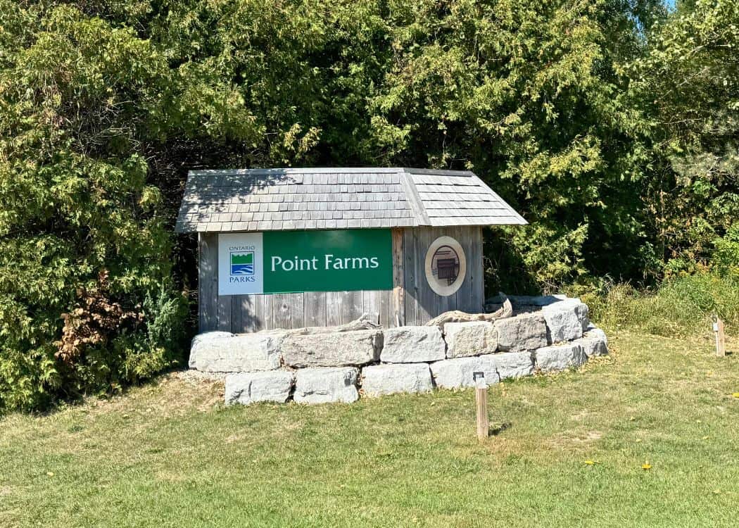 Point Farms Provincial Park - Sign