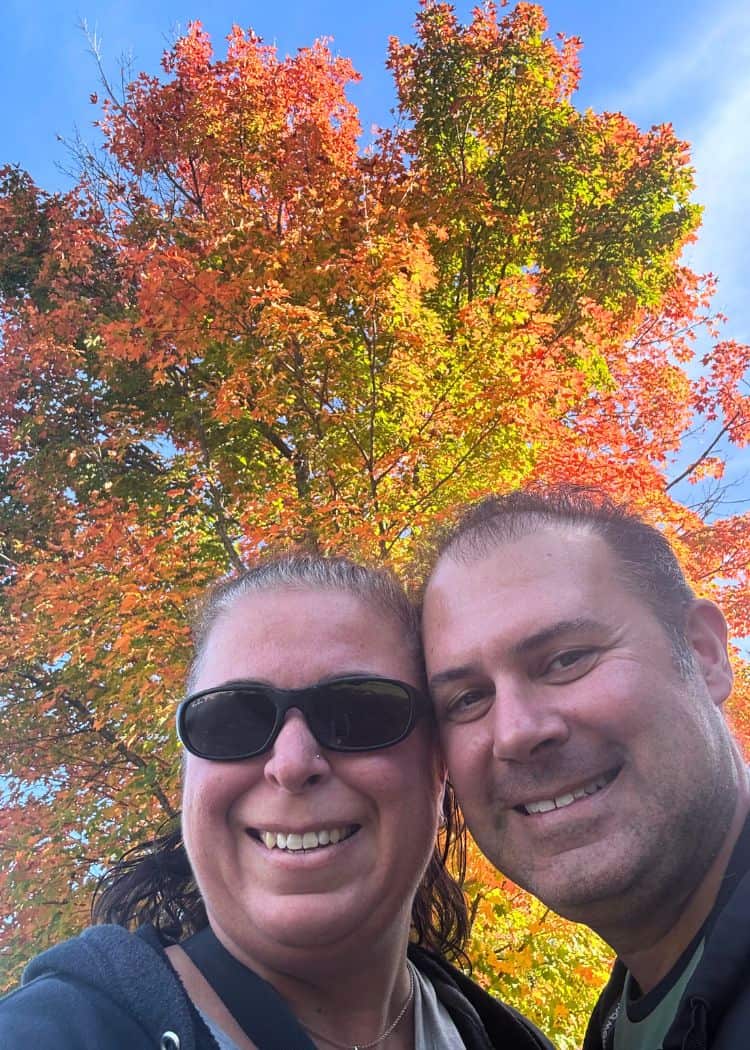 Balsam Lake Provincial Park - Husband and I hiking in the fall