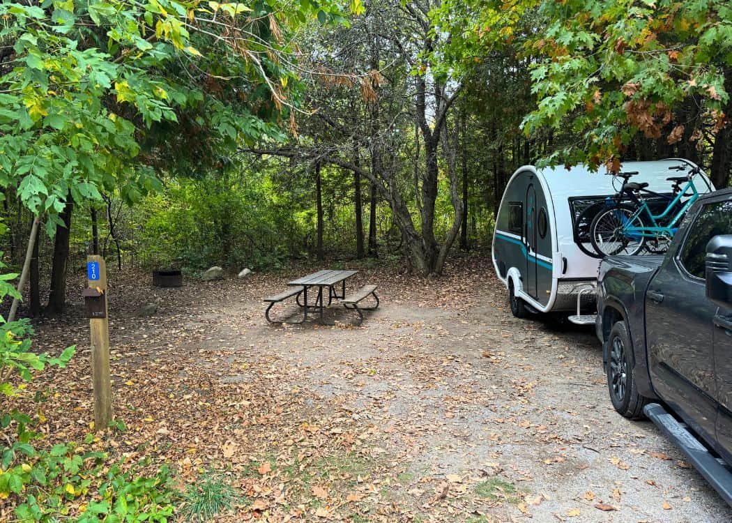 Balsam Lake Provincial Park - Our campsite
