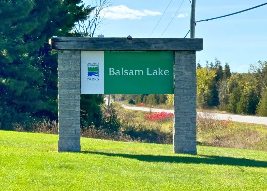 Balsam Lake Provincial Park - Park sign