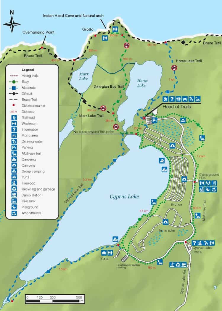 Bruce Peninsula National Park - Map