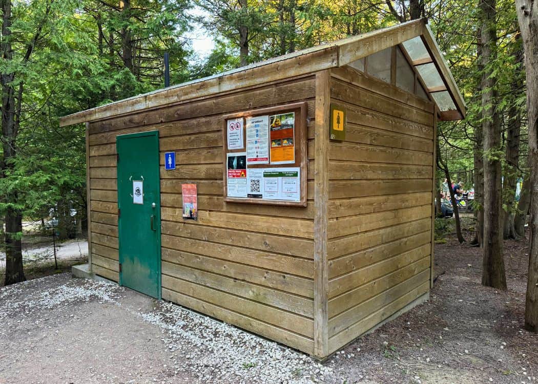 Bruce Peninsula National Park - Vault Toilets in the Tamarcks Campground area
