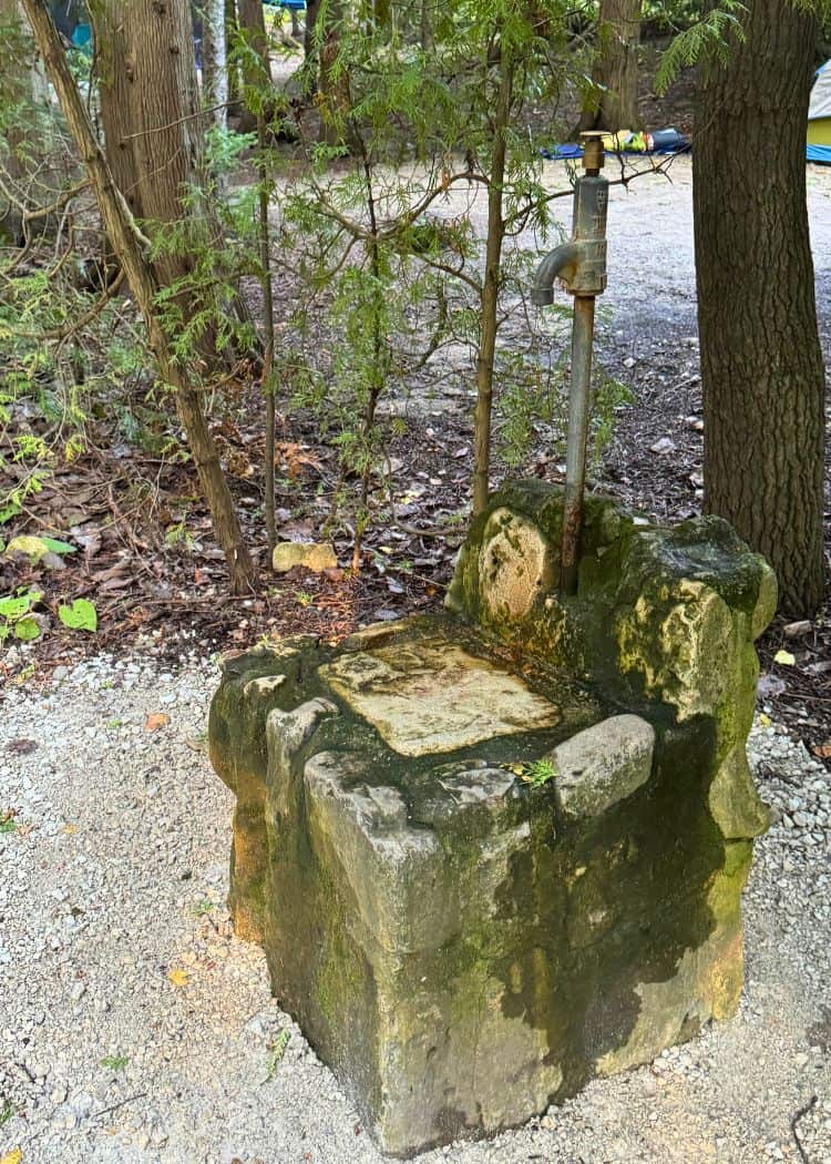Bruce Peninsula National Park - Water tap in Campground