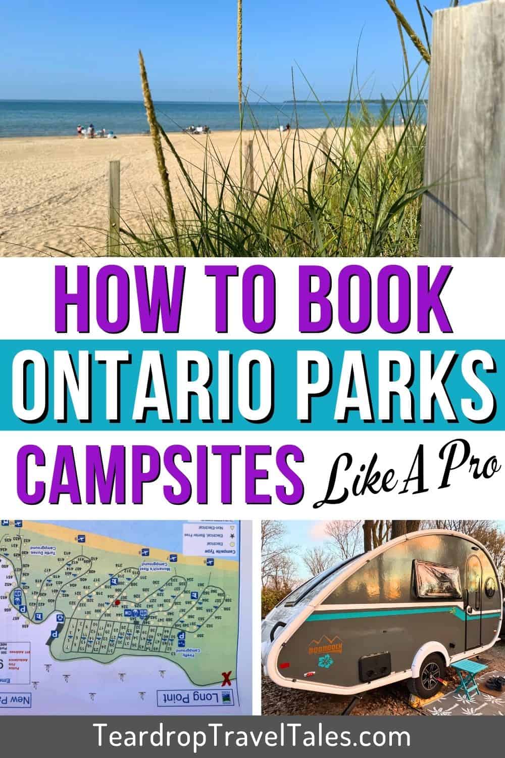 How to Book Ontario Parks Campsites - Pinterest Pin 1