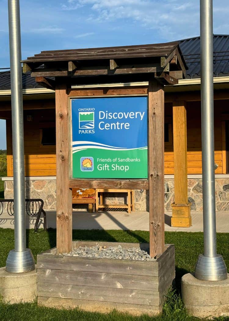 Sandbanks Provincial Park - Discovery Centre Sign
