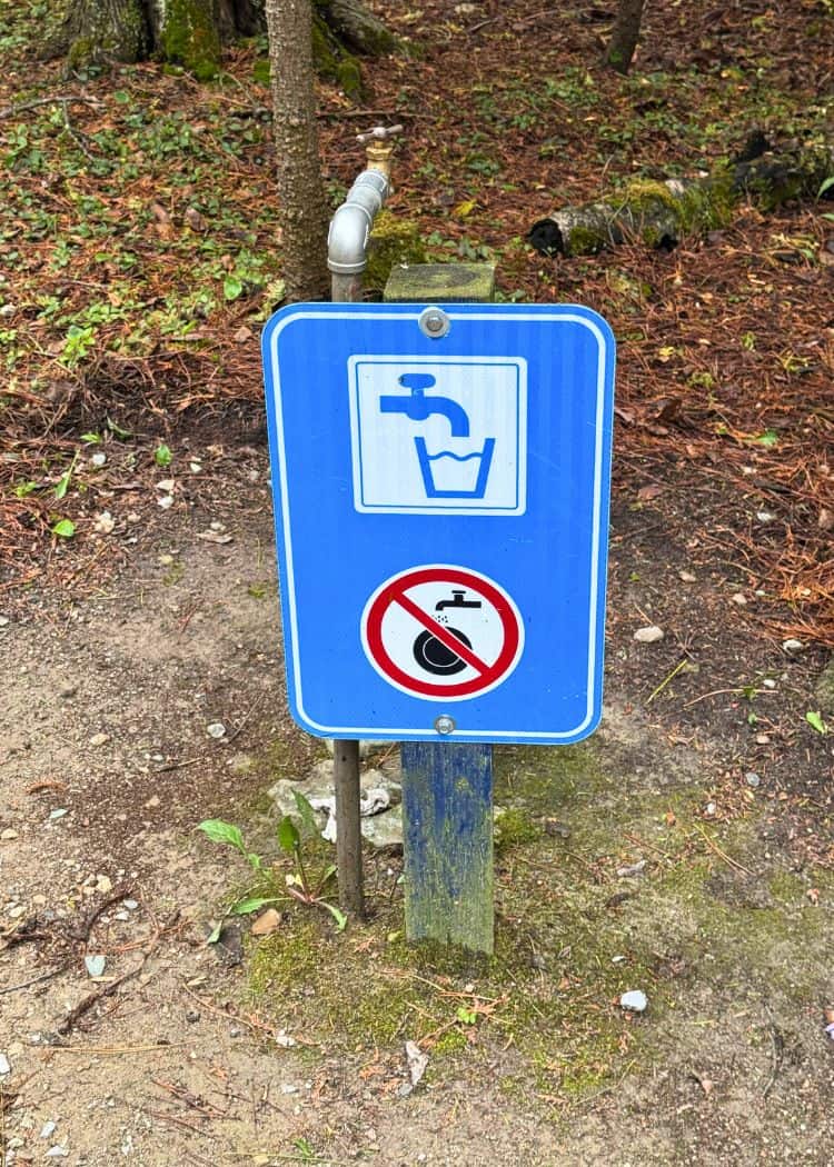 Inverhuron Provincial Park - Water tap in campground