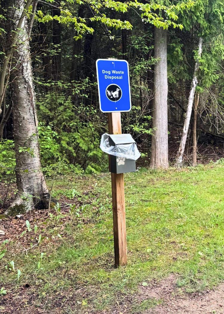 Dog Waste Disposal at Campground Comfort Station