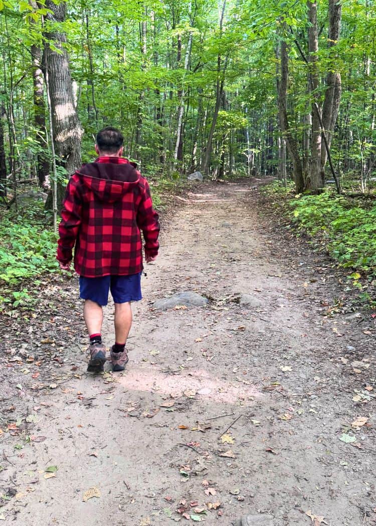 Awenda Provincial Park -John walking on Brule Trail