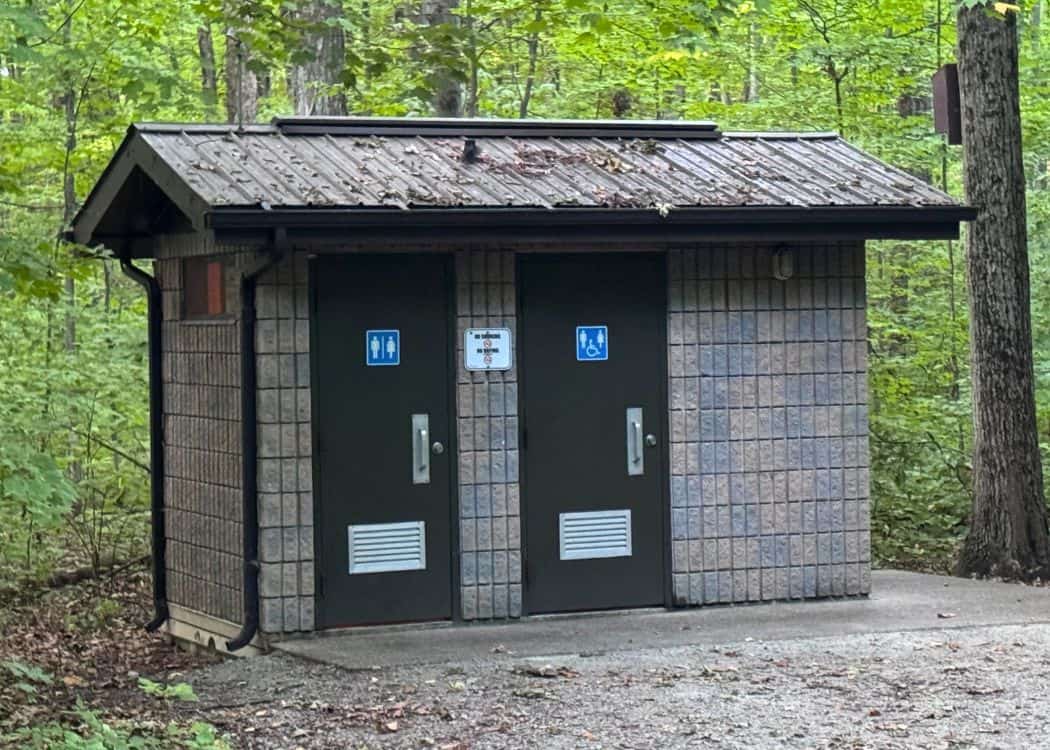 Awenda Provincial Park - Vault Toilets in Wolf Campground