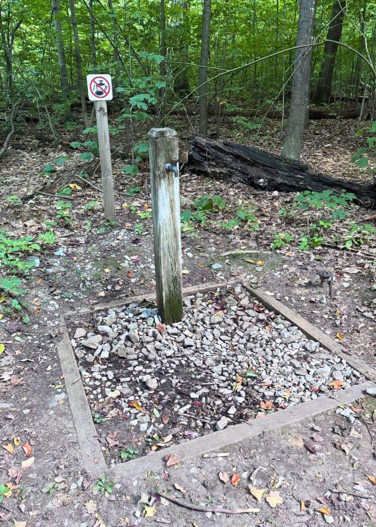 Awenda Provincial Park - Water tap in campground