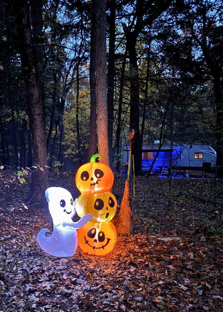 Ontario Parks Halloween - Inflatables at our campsite