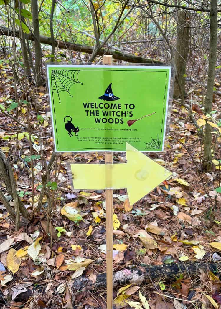Ontario Parks Halloween - Welcome to Witches Woods sign