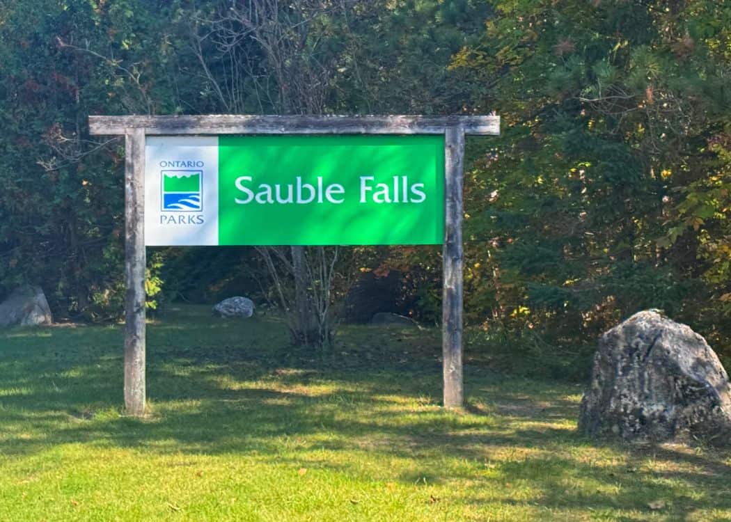 Sauble Falls Provincial Park - Park sign