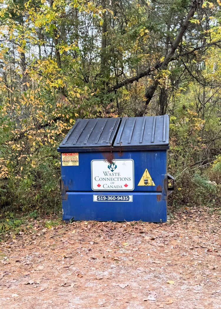 Wheatley Provincial Park - Garbage dumpster