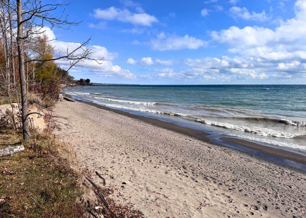 Wheatley Provincial Park - Lake Erie on windy day
