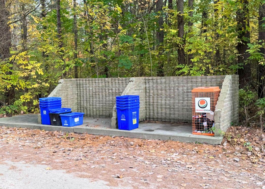 Wheatley Provincial Park - Recycling area at Highlands campground