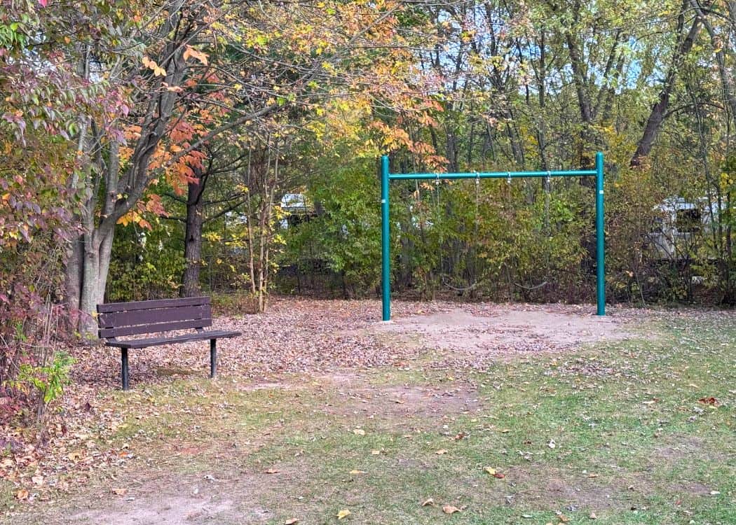 Wheatley Provincial Park - Swingset in Highlands campground