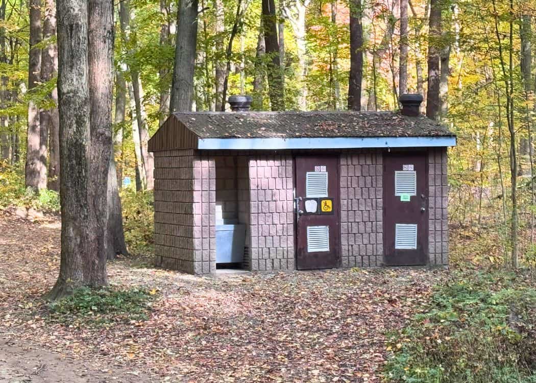 Wheatley Provincial Park - Vault toilet at group campsite
