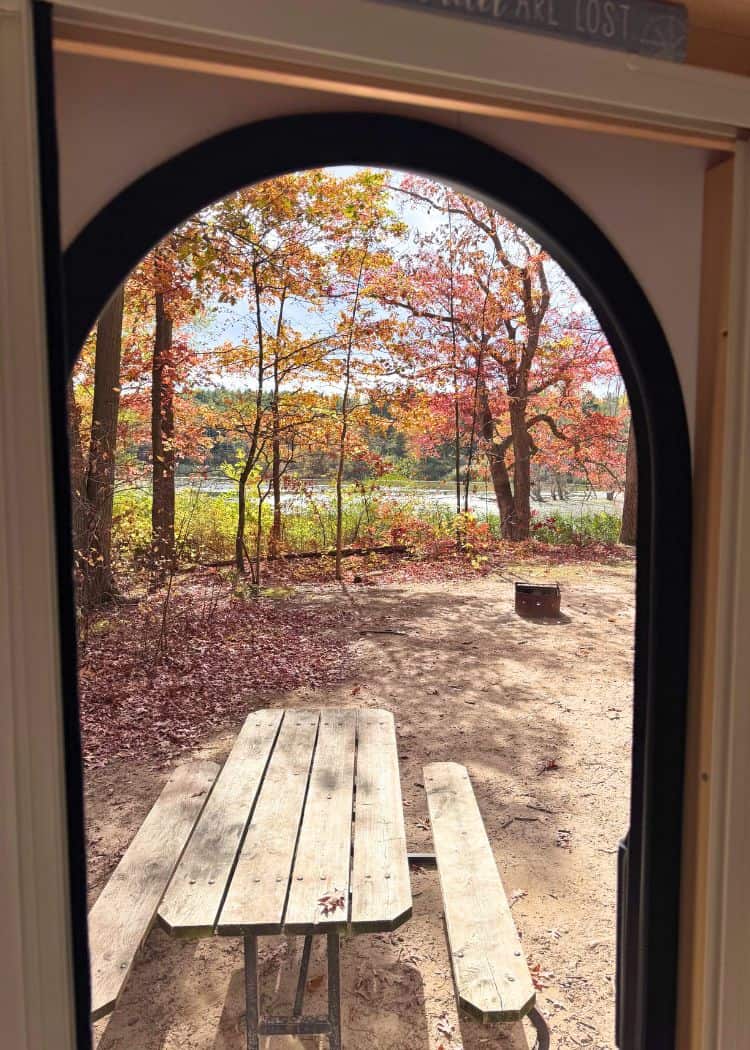 Wheatley Provincial Park - View from inside the trailer