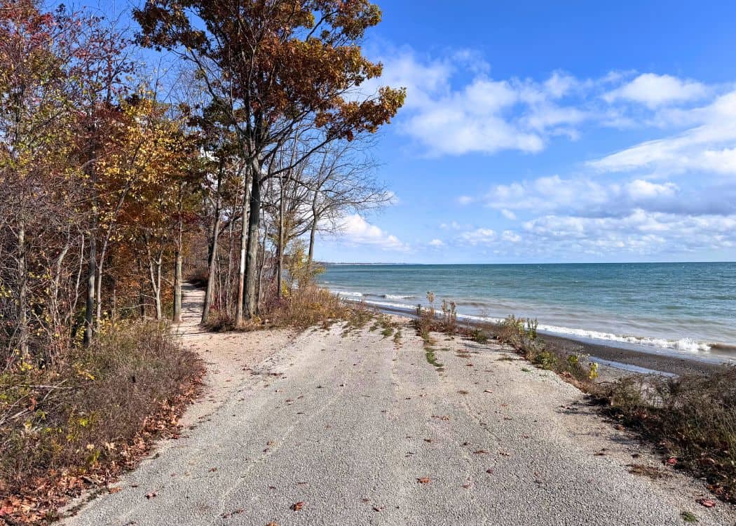 Wheatley Provincial Park - Washed out roadway on the coastal trail