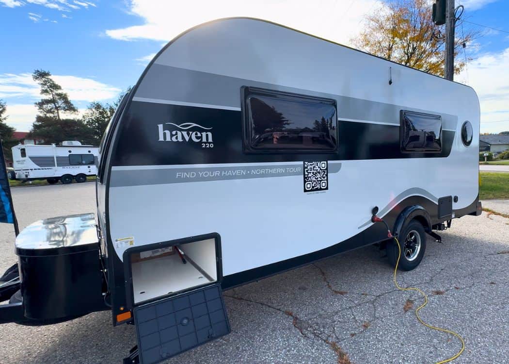 nuCamp Haven 220 - Drivers side of trailer with pass through