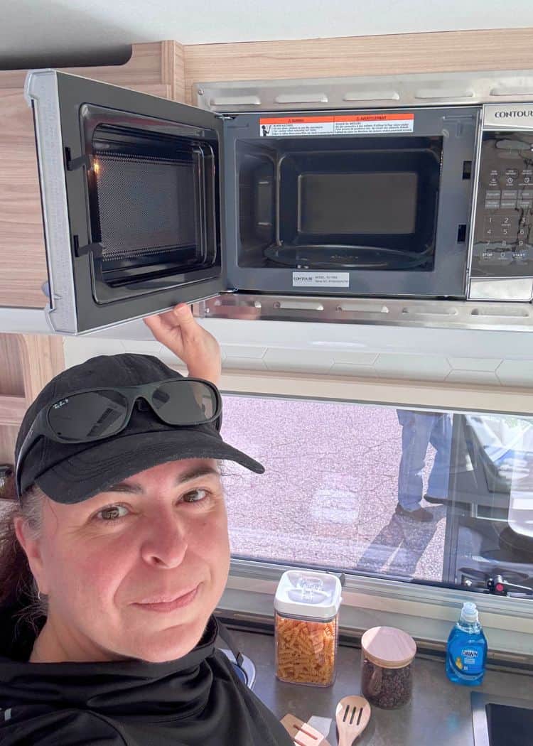 nuCamp Haven 220 - Microwave is over my head