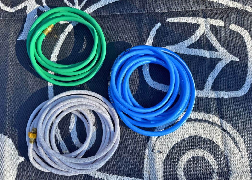 Dump Station - Three different hoses that we travel with