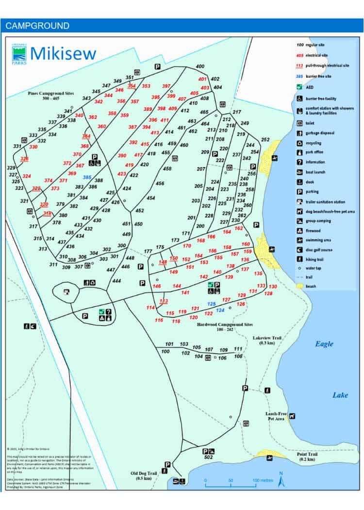Mikisew Provincial Park - Campground Map