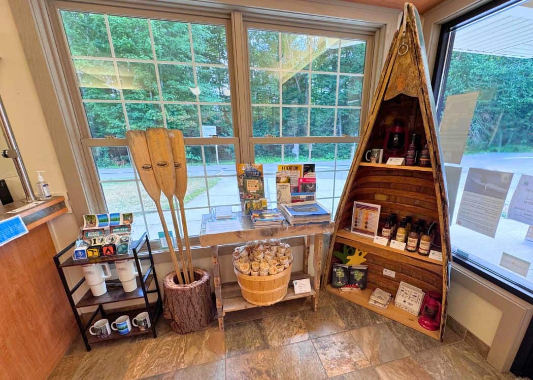 Mikisew Provincial Park - Park Store shelf with local goods