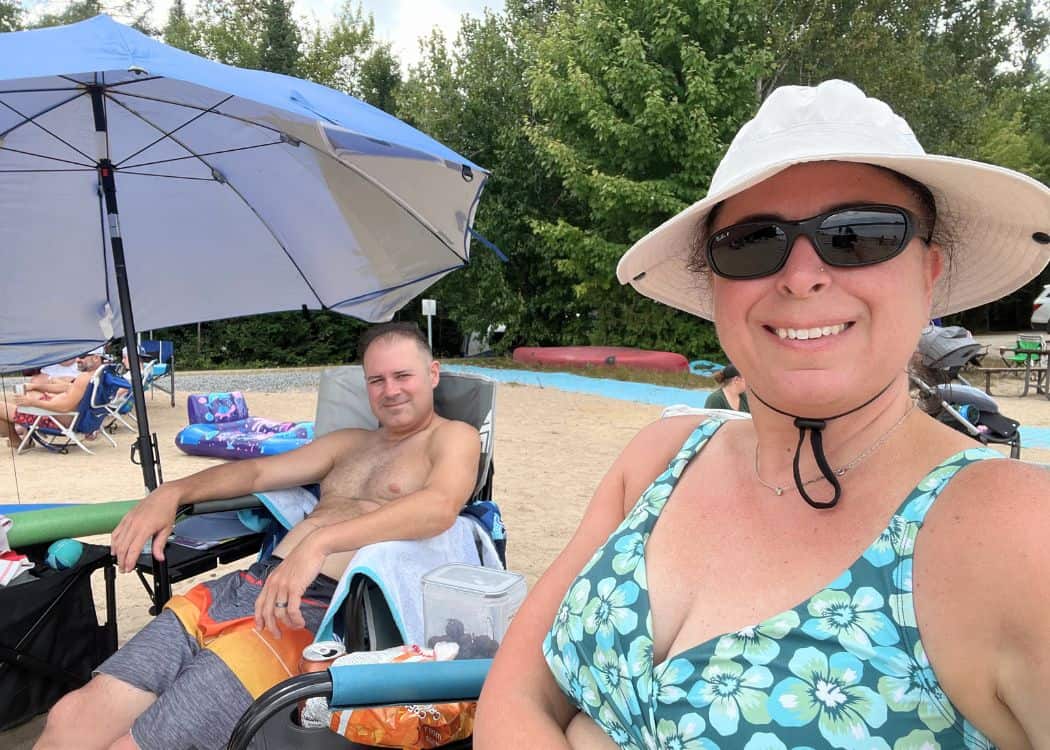 Mikisew Provincial Park - Us at the beach
