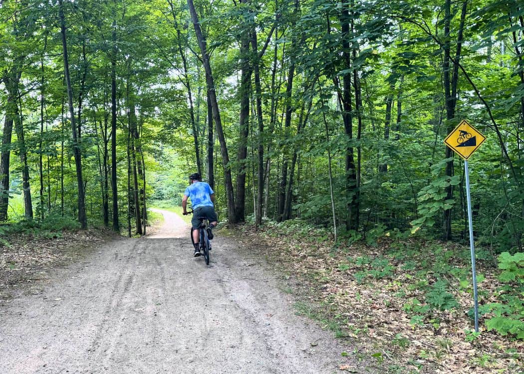 Killbear Provincial Park - Bike riding on the mixed use trail