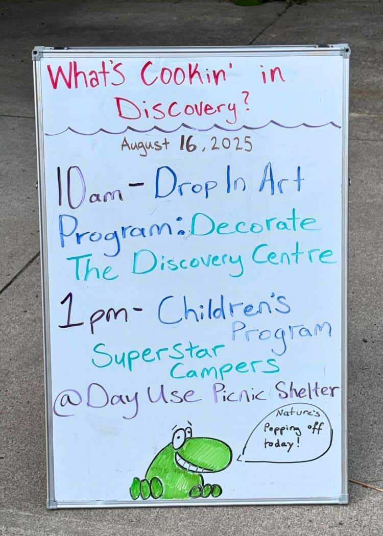 Killbear Provincial Park - Discovery Program sign