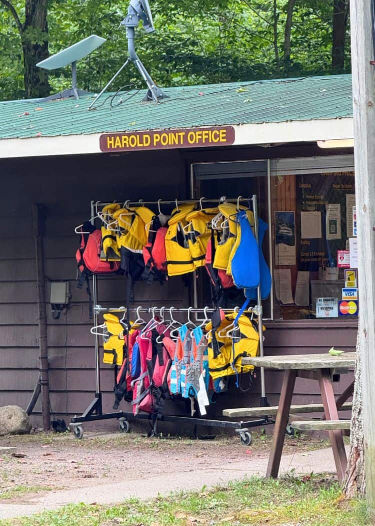 Killbear Provincial Park - Lifejacket rentals at the Harold Point gatehouse