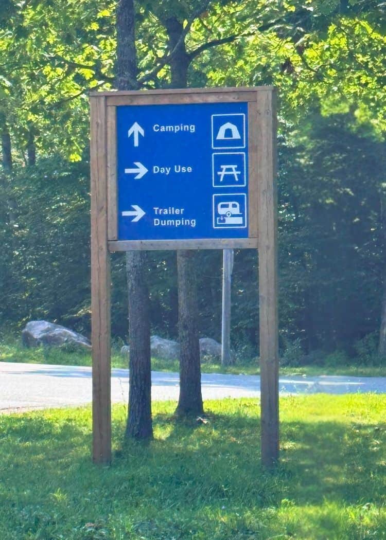 Killbear Provincial Park - Sign in park